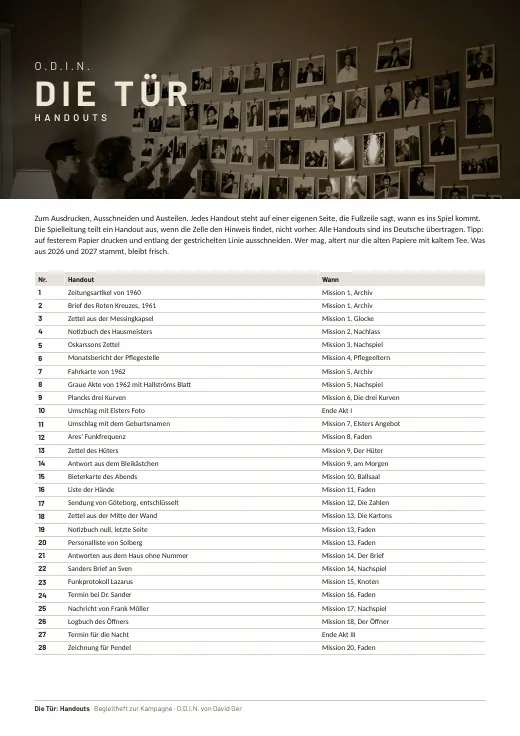 Cover: Die Tür: Handouts