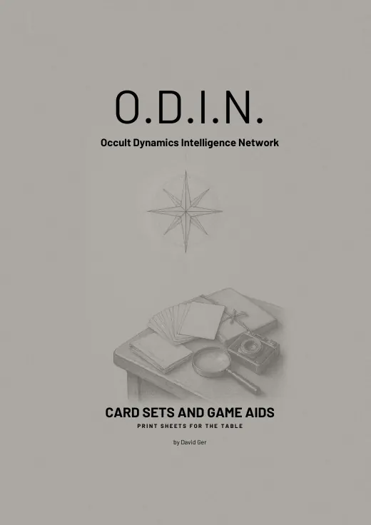 Cover: Card Sets and Game Aids: Print Sheets for the Table